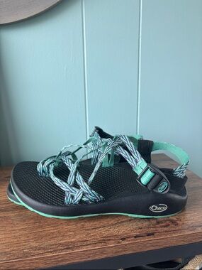 Chaco Women's Strappy Sandal in Black and Teal